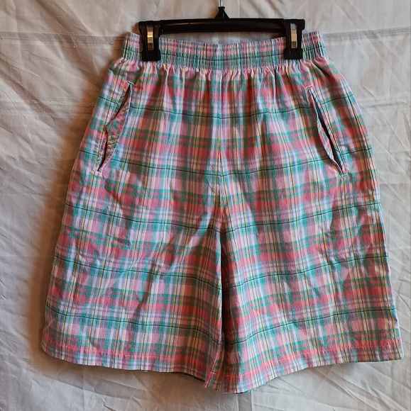 Koret Pants - Vintage Ladies Koret Multicolor Plaid Shorts